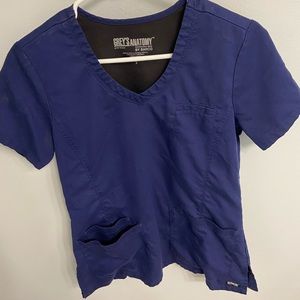 Grey’s Anatomy Navy Scrub Top with Chest Pocket